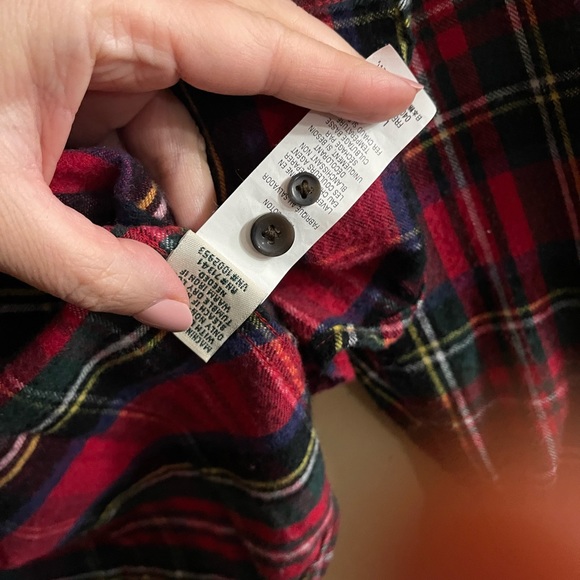 LL Bean flannel shirt, Relaxed Fit, women’s medium - Picture 3 of 4